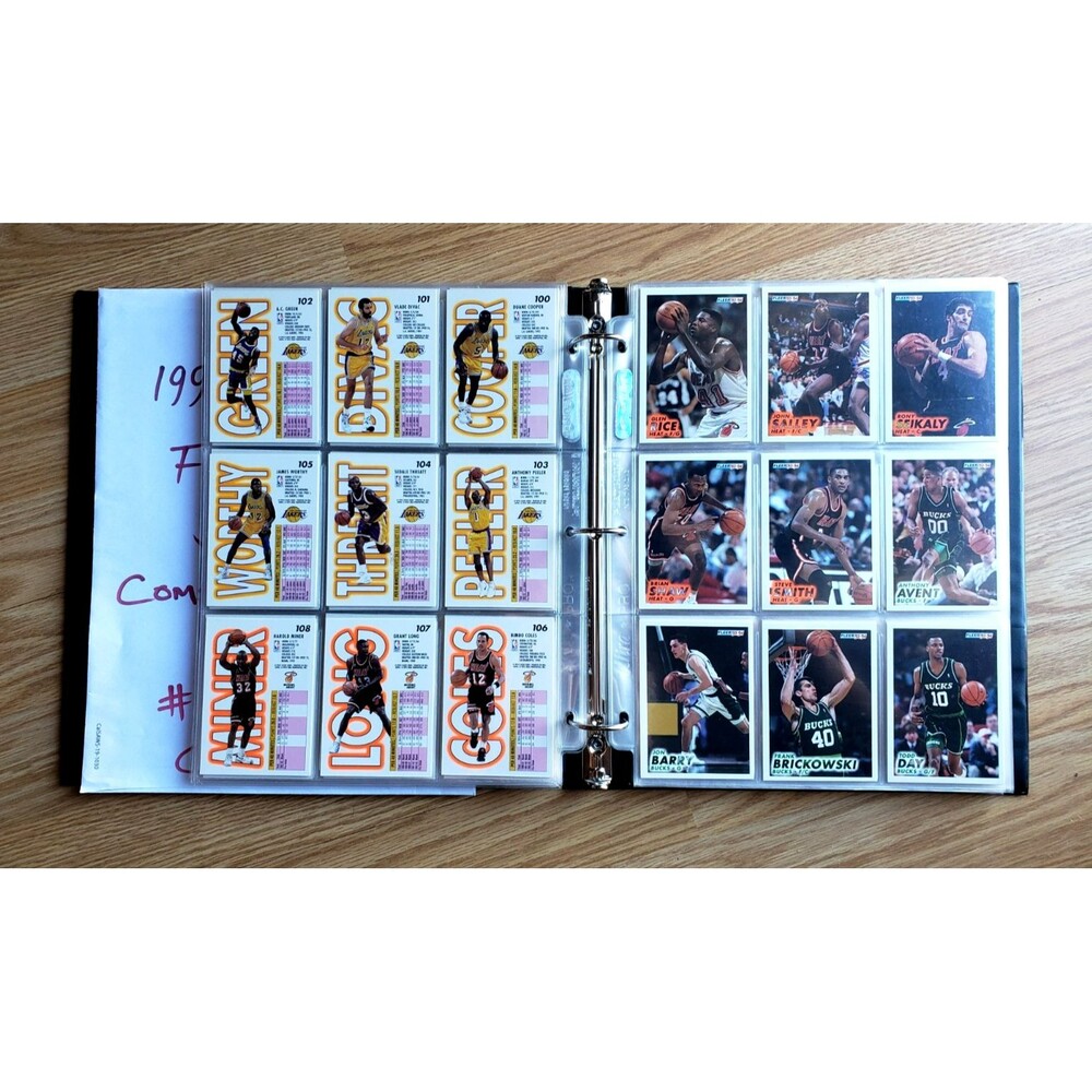 1993-94 Fleer NBA BASKETBALL COMPLETE SET SERIES 1 #1-240 W/BINDER & PROTECTORS - Picture 15 of 16